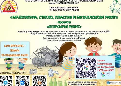 «МАКУЛАТУРА, СТЕКЛО, ПЛАСТИК И МЕТАЛЛОЛОМ РУЛЯТ» ПРОЕКТА  «ВТОРСЫРЬЁ РУЛИТ»