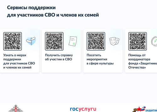 Сервисы поддержки для участников СВО и членов их семей